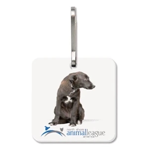 Quik-zip (tm) Sof-color (tm) Economy - Bag & Luggage Tag (zipper Pull) - Large Square. 4-color Digital Process Print