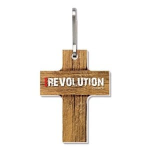 Quik-zip (tm) Sof-color (tm) Economy - Bag & Luggage Tag (zipper Pull) - Large Cross. 4-color Process Digital Print