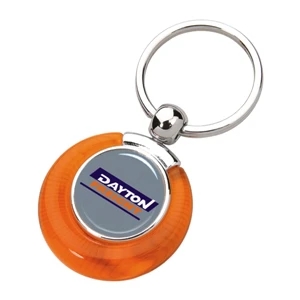 Duo N-dome (tm) Bonny - Orange - Key Tag With Dimension 3 5/8" X 1 1/16"