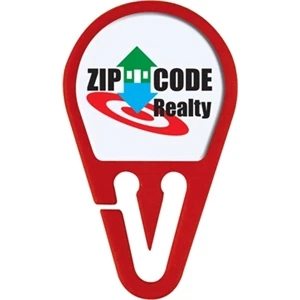 N-dome (tm) Keyzee (tm) - Red - Easily Attach Keys To Your Key Ring Without Breaking Your Fingernails. 1" X 1 5/8"
