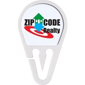 N-dome (tm) Keyzee (tm) - White - Easily Attach Keys To Your Key Ring Without Breaking Your Fingernails. 1" X 1 5/8"