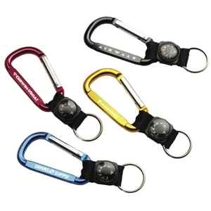 Everest - Red - High-grade Carabiner With Split-ring Clasp, Durable Strap & Thermometer.5" X 1 5/8"