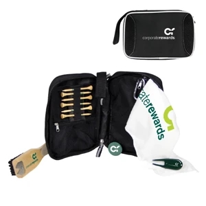 Voyager - Catalog 5-7 Day Production - Caddy Bag Kit With Golf Towel, Tees, Ball Marker And Divot Repair Tool