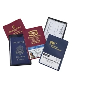 Travel Mate - Auto Id/passport Case, Front With Clear Card Slot And Full Size Pocket On Back