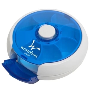 Push-it Pill Dispenser (tm) - Pill Dispenser With An Easy-to-use Push Button Center