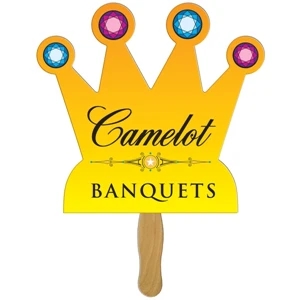 Crown Shaped Fan Made With Heavy 22 Pt. High Density White Poster Board