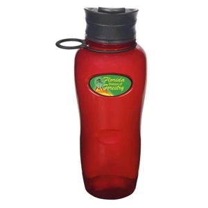Evolve (tm) N-dome (tm) - Red Biodegradable 26 Oz. Sports Bottle With Screw-on Spill-resistant Flip-top Lid