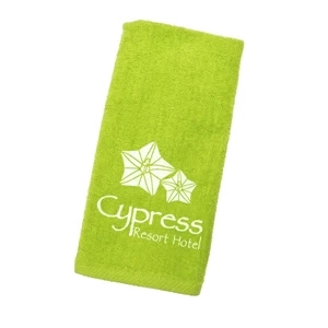 Tag Trends (tm) - 1-color Screen Imprint - Hand Towel, 100% Cotton. One Side Is Velour With Terry On Other Side