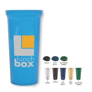 Recycled Color 32 Oz. Stadium Cup. Molded With Home Recycled Polypropylene