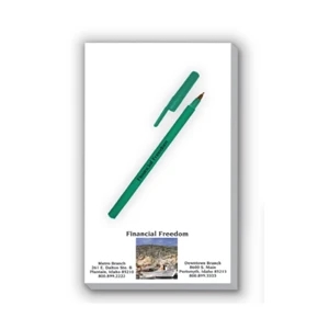 Pen And Scratch Pad With 50 Sheets, 4 1/8" X 7 1/8" Full Color Scratch Pad