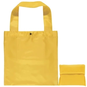 Polyester Tote That Folds Into A 6" X 5.5" Interior Floating Pocket, 18" Handles