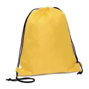 Polyester String Backpack With Macrame Shoulder Straps & Cinch Top Closure