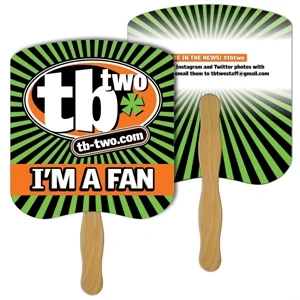 Bread Slice Shaped Fan Made With Heavy 22 Pt. High Density White Poster Board