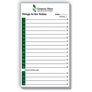 100 Sheets - Scratch Pad With 25, 50 Or 100 Sheets, 4 1/8" X 7 1/8" 1-4 Color Imprint
