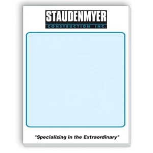 25 Sheets - Scratch Pad With 25, 50 Or 100 Sheets, 4 1/8" X 5 3/8" 1-4 Color Imprint