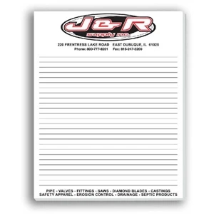25 Sheets - Scratch Pad With 25, 50 Or 100 Sheets, 8 3/8" X 10 5/8" 1-4 Color Imprint