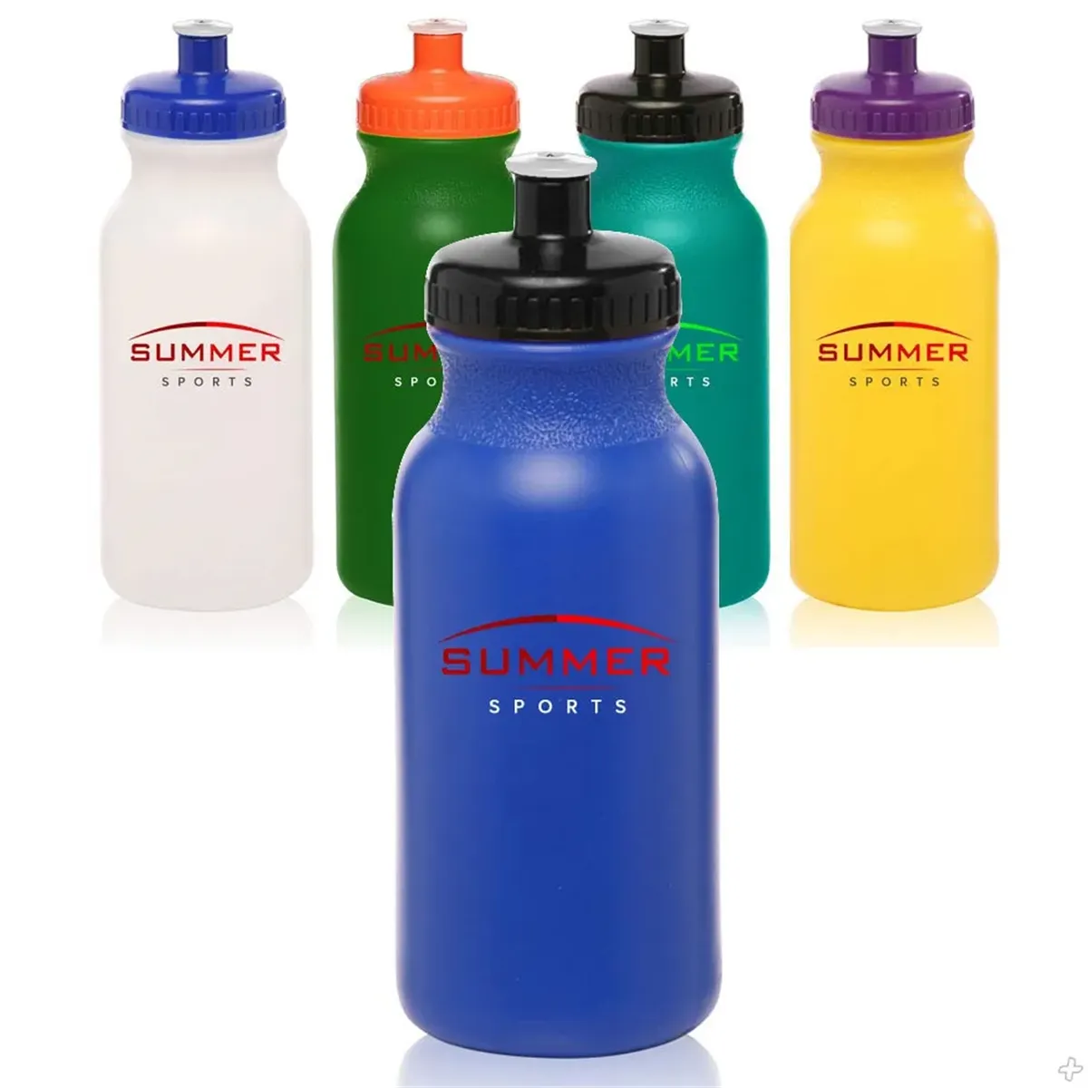 20 oz Water Bottles with Push Cap