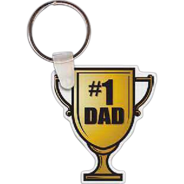 Number 1 Dad Trophy Key Tag