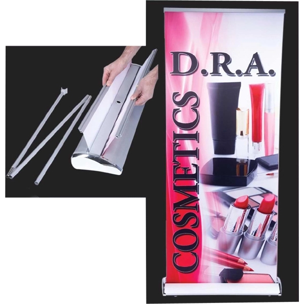 Deluxe Single/Double Retractable Stand w/33" x 80" Banner - Deluxe Single/Double Retractable Stand w/33" x 80" Banner - Image 2 of 2