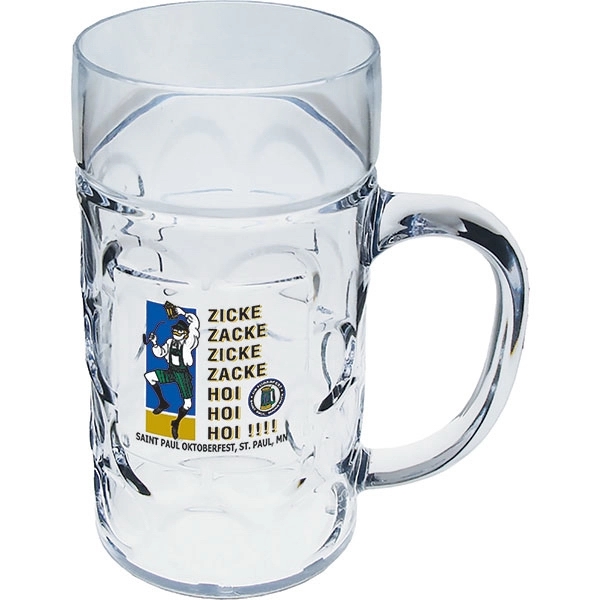 1/2 Liter Heavy Plastic German Beer Mug with Handle - 1/2 Liter Heavy Plastic German Beer Mug with Handle - Image 0 of 0