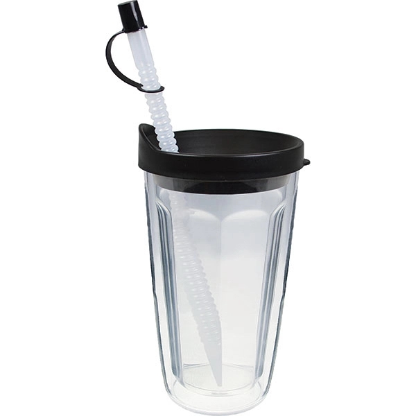 Thermal Double Wall Travel Tumbler w/ Lid & Straw - Thermal Double Wall Travel Tumbler w/ Lid & Straw - Image 8 of 28
