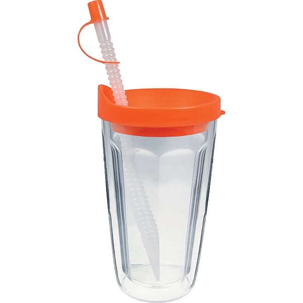 Thermal Double Wall Travel Tumbler w/ Lid & Straw - Thermal Double Wall Travel Tumbler w/ Lid & Straw - Image 5 of 28