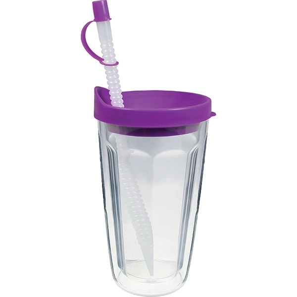 Thermal Double Wall Travel Tumbler w/ Lid & Straw - Thermal Double Wall Travel Tumbler w/ Lid & Straw - Image 3 of 28