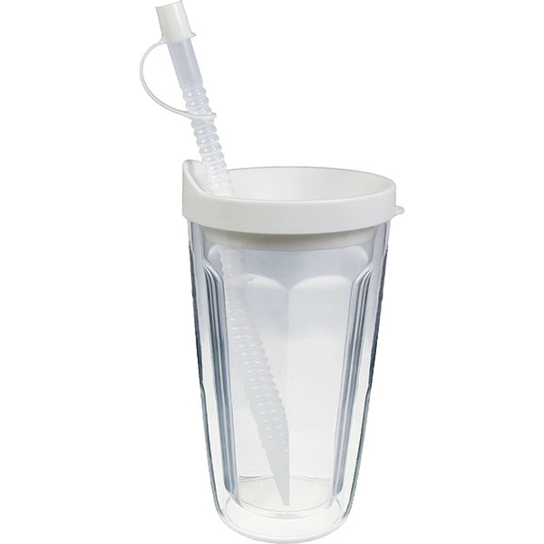 Thermal Double Wall Travel Tumbler w/ Lid & Straw - Thermal Double Wall Travel Tumbler w/ Lid & Straw - Image 1 of 28