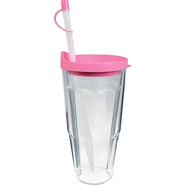 Thermal Double Wall Travel Tumbler w/ Lid & Straw - Thermal Double Wall Travel Tumbler w/ Lid & Straw - Image 24 of 28