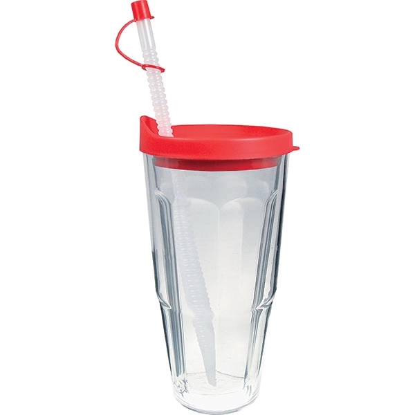 Thermal Double Wall Travel Tumbler w/ Lid & Straw - Thermal Double Wall Travel Tumbler w/ Lid & Straw - Image 22 of 28