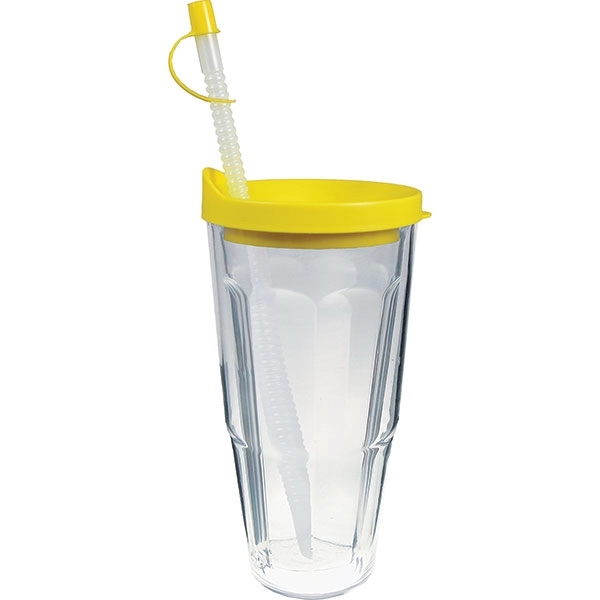 Thermal Double Wall Travel Tumbler w/ Lid & Straw - Thermal Double Wall Travel Tumbler w/ Lid & Straw - Image 20 of 28