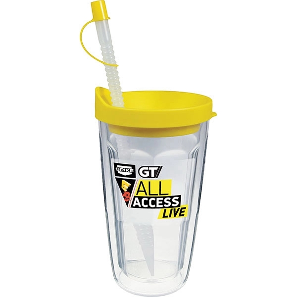 Thermal Double Wall Travel Tumbler w/ Lid & Straw - Decal - Thermal Double Wall Travel Tumbler w/ Lid & Straw - Decal - Image 9 of 10