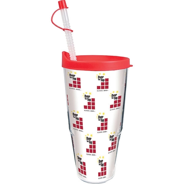 Thermal Travel Tumbler w/ Lid & Straw - White Printed Insert - Thermal Travel Tumbler w/ Lid & Straw - White Printed Insert - Image 10 of 10