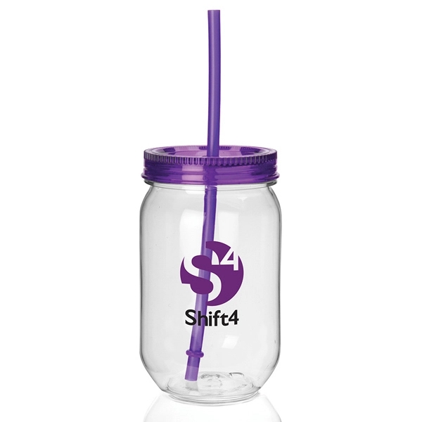 Fiesta Mason Jar Tumbler - 22 Oz. - Fiesta Mason Jar Tumbler - 22 Oz. - Image 2 of 12