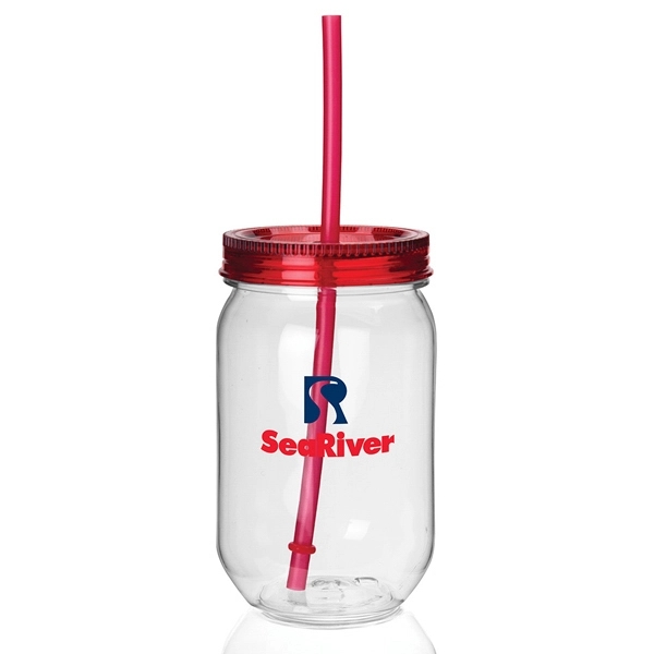 Fiesta Mason Jar Tumbler - 22 Oz. - Fiesta Mason Jar Tumbler - 22 Oz. - Image 1 of 12