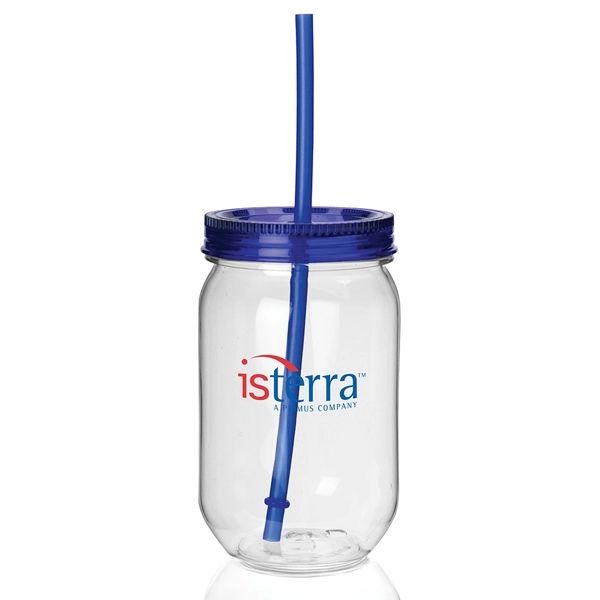 Custom Fiesta Mason Jar Tumbler - 22 Oz.