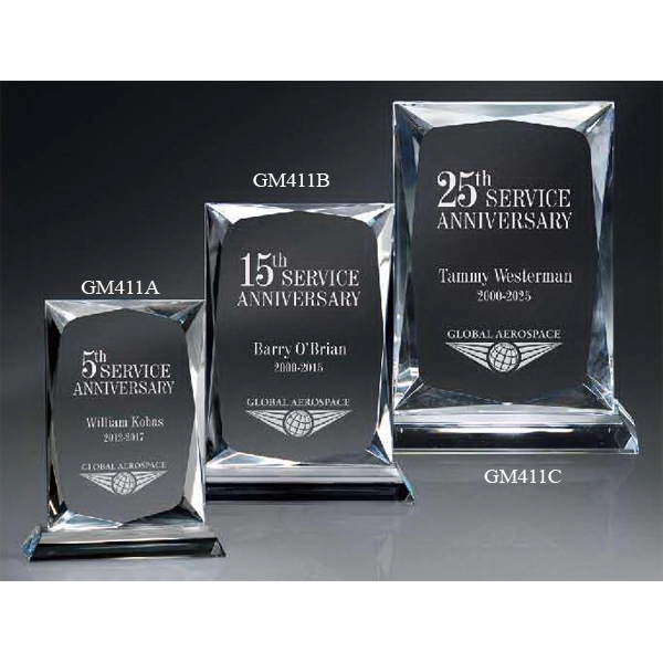 Deep Beveled Back Award on Base - Large