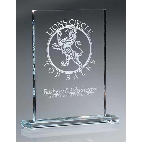 Optic Crystal Rectangle Award - Medium