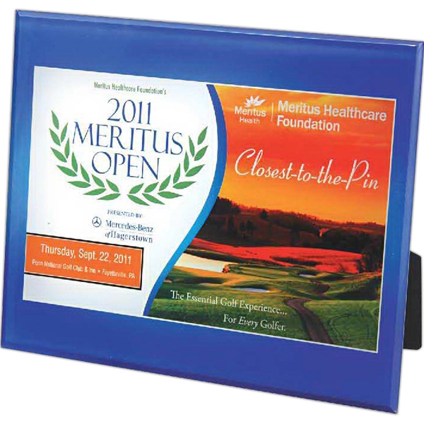 Beveled Custom Digi-Color Glass Plaque with Easel/Hanger - Beveled Custom Digi-Color Glass Plaque with Easel/Hanger - Image 0 of 1