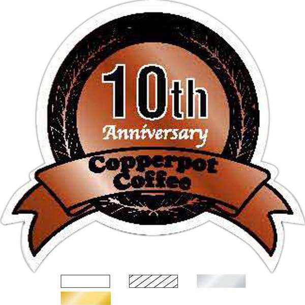 Die Cut Foil/Embossed Premier Anniversary Label - Die Cut Foil/Embossed Premier Anniversary Label - Image 0 of 0