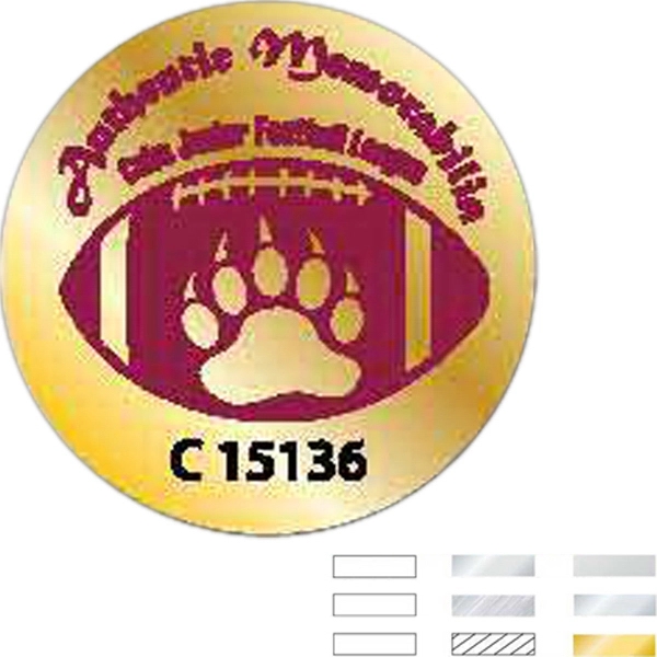 Die Cut Circle Foil Consecutive Number and Barcode Labels