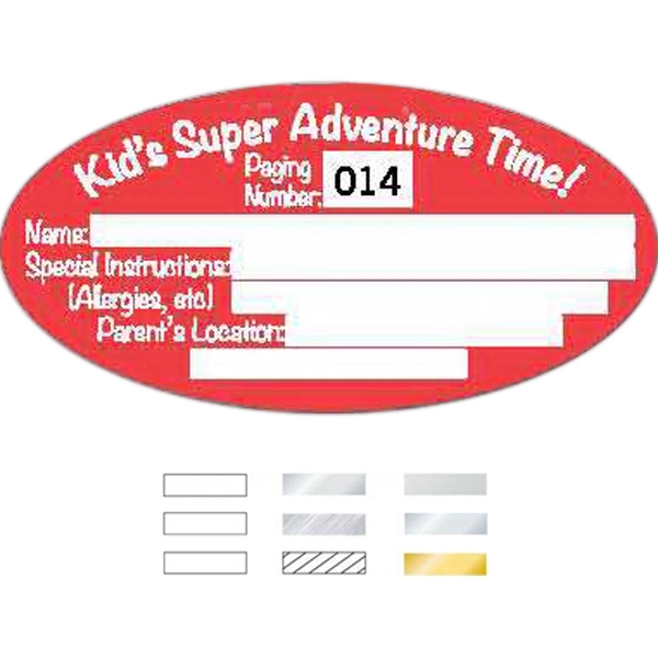 Die Cut Oval Poly Consecutive Number and Barcode Labels