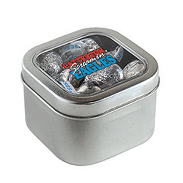 Hershey's® Kisses in Large Square Window Tin
