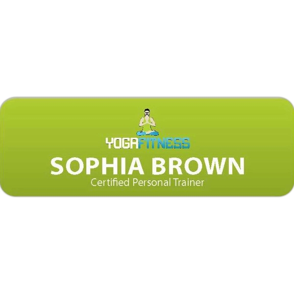Custom St. Paul Plastic Full Color Name Badge (Custom Sizes)