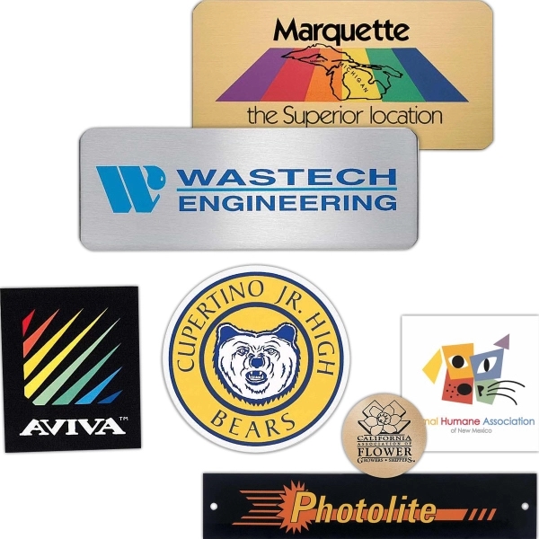 Custom Aluminum Metal Name Plates & Signage: 30-40 sq. in.