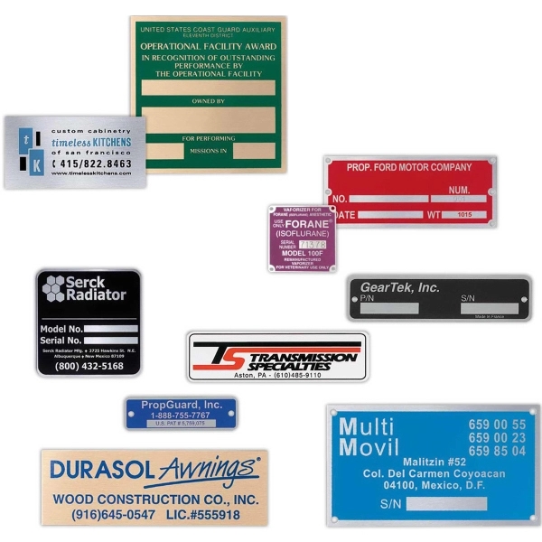 Aluminum Metal Name Plates & Signage: 0-3 sq. in. - Aluminum Metal Name Plates & Signage: 0-3 sq. in. - Image 1 of 1