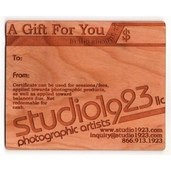 2" x 3.5" - Hardwood Business Cards - Customized Shapes - 2" x 3.5" - Hardwood Business Cards - Customized Shapes - Image 3 of 4