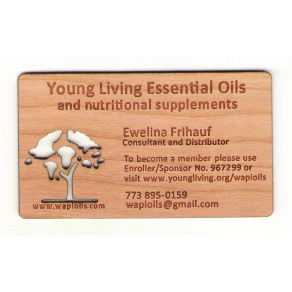 2" x 3.5" - Hardwood Business Cards - Customized Shapes - 2" x 3.5" - Hardwood Business Cards - Customized Shapes - Image 1 of 4