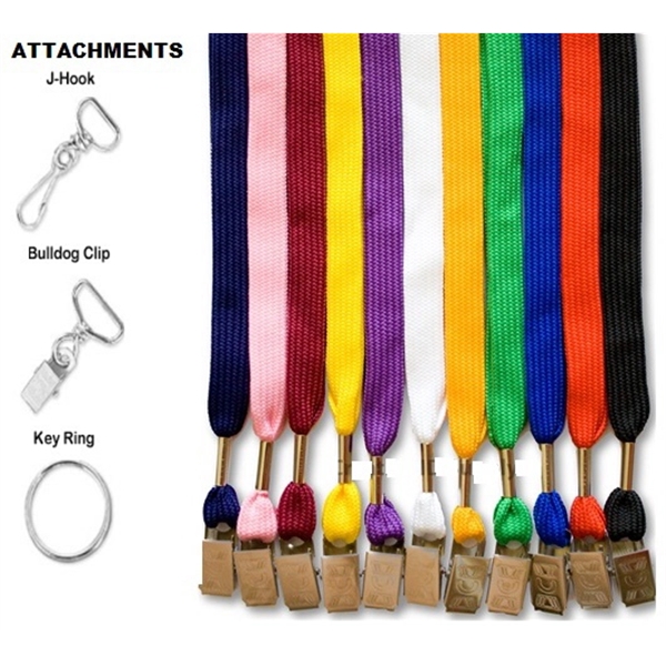 Flat Blank Lanyards with clip - Flat Blank Lanyards with clip - Image 0 of 1