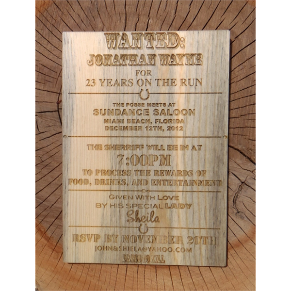 4" x 5" -  Hardwood Cards - Invitations - 4" x 5" -  Hardwood Cards - Invitations - Image 0 of 3